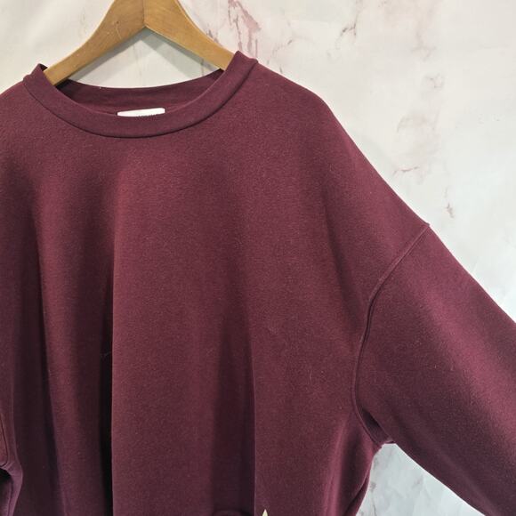 We Wore What Sweatshirt Womens XXL 2X Maroon Red Cotton Crew Neck Weworewhat - Picture 11 of 12